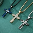 thumbnail image 4 of Metaljc Stainless Steel Cross Necklace for Men, Fashion Jewelry Gifts, 24 In, 4 of 5