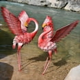 thumbnail image 5 of Metal Flamingo Yard Decorations, Flamingo Decor Outdoor Statues, Standing Bird Statues for Lawn, Backyard, Pond, Patio, Garden Sculptures & Statues, 23-24 Inch, 5 of 6