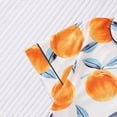 thumbnail image 5 of Pajamas for Women Set Yellow Peach Fruit Print Short Sleeves Button Up Pjs Tops & Short Women Pajamas (Orange XL), 5 of 9