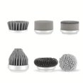 thumbnail image 4 of 1set, Electric Rotary Scrubber, Electric Cleaning Brush 9 In 1 Handheld Kitchen Cleaning Cordless Rotary Scrubber, 6 Replaceable Brush Heads High Speed Cleaning Brush, 4 of 13