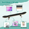 thumbnail image 4 of 31'' Complete Skateboard 7 Layer Canadian Maple Double Kick Deck Skateboards Light blue pink purple alcohol ink abstract Skate Board for Beginner Adult Gifts, 4 of 5