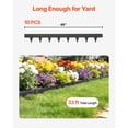 thumbnail image 4 of KFFKFF Galvanized Steel Landscape Edging, 10-Pack 40 x 4.5 Inch Metal Edging with 11 Mounting Clips, Durable Garden Edge Border for Flower Beds and Pathways, Black, 4 of 9