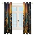thumbnail image 3 of Raccoon Playing Guitar Window Curtain Panels Grommet Blackout Curtains Blackout Curtains for Living Room, 3 of 7