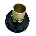 thumbnail image 4 of 2Pcs IBC 1000L Conector de grifo de tanque de agua 1/2 "1" Adaptador de de latón G1 / 2 "G1" Soledad Adaptador de tanque IBC 1000L, 4 of 10