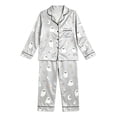 thumbnail image 5 of LILIYA Halloween Pajamas Pumpkin Ghost Pajama Set Soft & Cute Long Sleeve Button Down Shirt Pants Fall 2 Piece Satin Pjs 2026 9-10 Years, 5 of 5