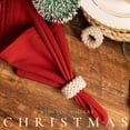 thumbnail image 2 of Napkin Ring 12-Piece Set, White Pearl Napkin Buckle Table Decoration, 2 of 6