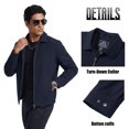 thumbnail image 5 of TACVASEN Men's Lightweight Windbreaker Jackets Full Zip Up Stylish Coat Business Casual Laydown Collar Work Dress with Zip Pockets Navy S, 5 of 8