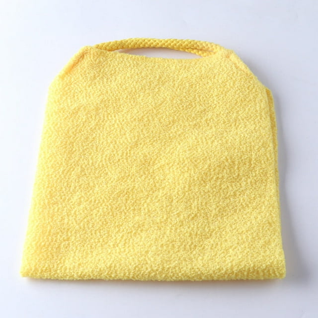 Toalla exfoliante trasera con mango largo para limpieza profunda - Esfoliante corporal de nylon engrosado para exfoliación en duchas y baños