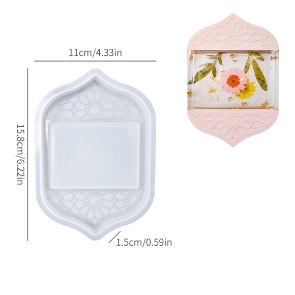 Molde de silicona for placas de patrón - Molde de adornos de almacenamiento de bandeja versátil