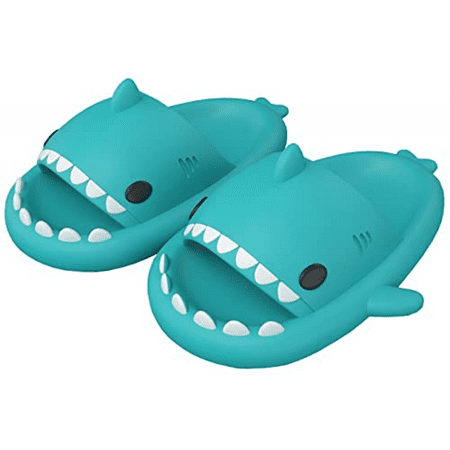 

Wish Unisex Shark Slides Non-Slip Novelty Open Toe Sandals Fashionable Cute Beach Slippers Indoor & Outdoor Sky Blue Size: 42/43 S764