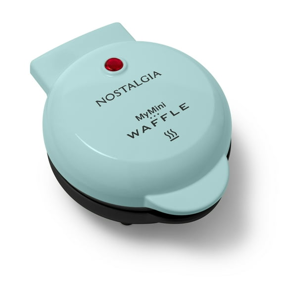 Nostalgia MyMini Personal Electric Waffle Maker, Aqua