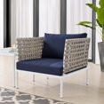 thumbnail image 2 of Side Lounge Chair Armchair, Sunbrella, Aluminum, Metal, Steel, Blue Navy, Modern Contemporary Urban Design, Outdoor Patio Balcony Cafe Bistro Garden Furniture Hotel Hospitality, 2 of 8