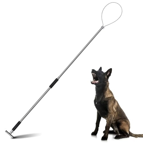 Dog Catcher Pole 61 Inches - Animal Catch Pole Heavy Duty Stainless Steel Catch and Release Pole for Cats, Dogs, Hogs, and Pigs - Animal Control Tools$$Garden & Patio