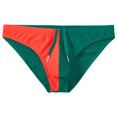 thumbnail image 2 of TANBOM Men's Sexy Drawstring Triangle Swim Trunks Lightweight Polyamide Comfortable Green M, 2 of 6