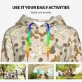 thumbnail image 4 of Picia Cartoon Poodle Dog Pattern Casual Women's Hoodie, Hooded Sweatshirt with Kangaroo Pocket, Comfortable Pullover with Eye-catching Drawstrings-XX-Large, 4 of 7