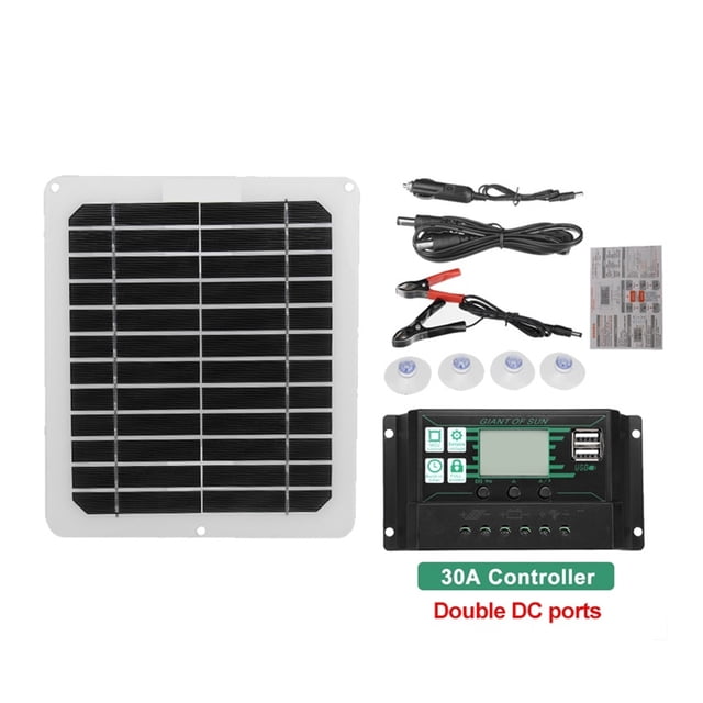 Portable Solar Panel 12V 50W Solar Cells Charger USB Dual DC 100A Solar Controller Kit Complete For Home Camping Car RV Boat ,Easy to Install