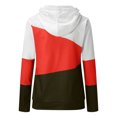 thumbnail image 3 of IROINNID Women's Long Sleeve Sweatshirt Round Neck Mid-Length Color Block Loose Splicing Tops Sweatshirt, Red, 3 of 3