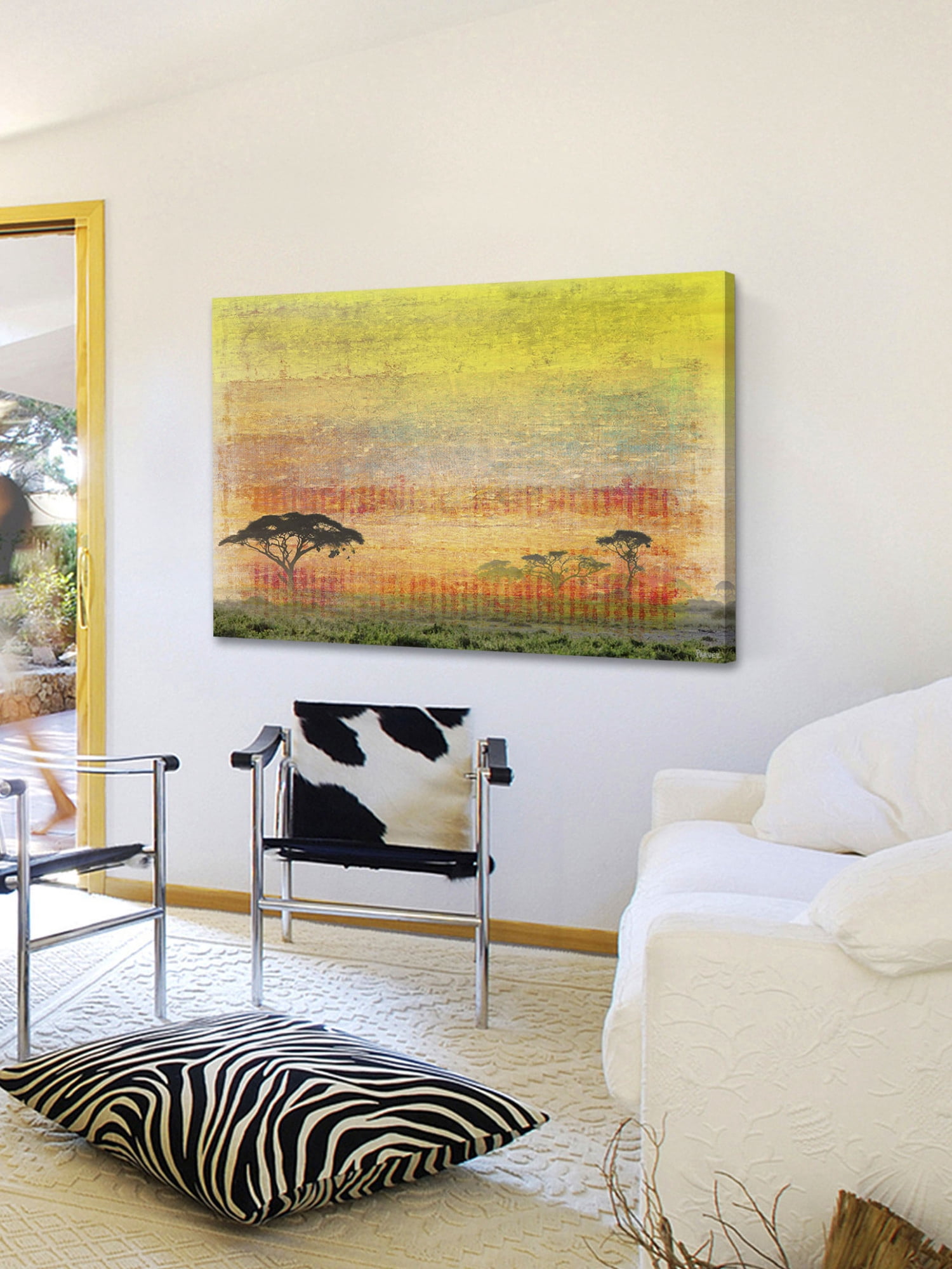 Parvez Taj "Orange Plains" Print on Canvas