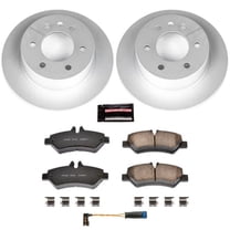 PowerStop Rear Geomet Coated Brake Rotor and Pad Kit Fits: DODGE Select Models CRK6198