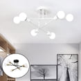 thumbnail image 5 of 6 Lights Chandelier Lighting, Semi Flush Mount Ceiling Light Fixture,Modern Ceiling Lamps for Kitchen Dining Living Room Bedroom, 5 of 6
