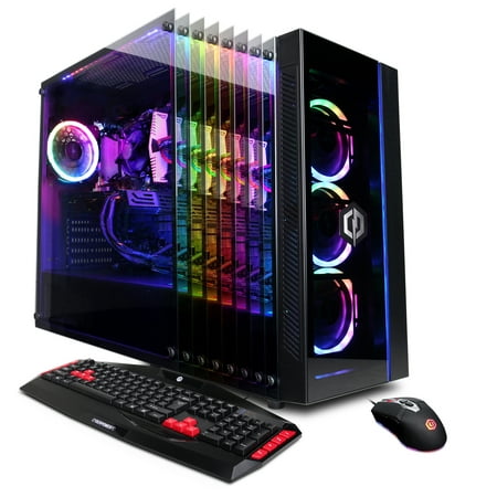 CYBERPOWERPC Gamer Xtreme Gaming Desktop, Intel Core i5-9400F, AMD Radeon RX 580 4GB, 240GB SSD, 1TB HDD, 8GB DDR4, GXi1220