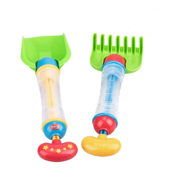 2pcs Kids Beach Scoop Rake Sand Toy with Water Blaster Funny Sand Dredging Beach Sandbox Toy