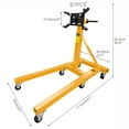 thumbnail image 2 of Jopath Engine Stand 2000LBS Capacity Engine Motor Stand, With 360-Degree Rotating Head, Heavy-Duty Steel Engine Lift Stand With 6 Casters, 4 Adjustable Arms Yellow, 2 of 7