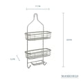thumbnail image 3 of Organizador de baño satinado mate colgante 3 niveles con ganchos para regadera estante de ducha grande, 3 of 7