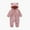 Light Pink, variant on Infant Girls Fleece Romper - Warm Windproof Long Sleeve Romper With Protective Hood Newborn Boy Winter Clothes Baby Clothes For Girls 9-12 Months