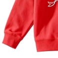 thumbnail image 5 of DJDLJWCJ Big Girls Long Sleeve Sweatshirts Crewneck Fleece Lined Pullover Relaxed Fit Soft Winter Warm Tops Red Size 3-4Years, 5 of 8