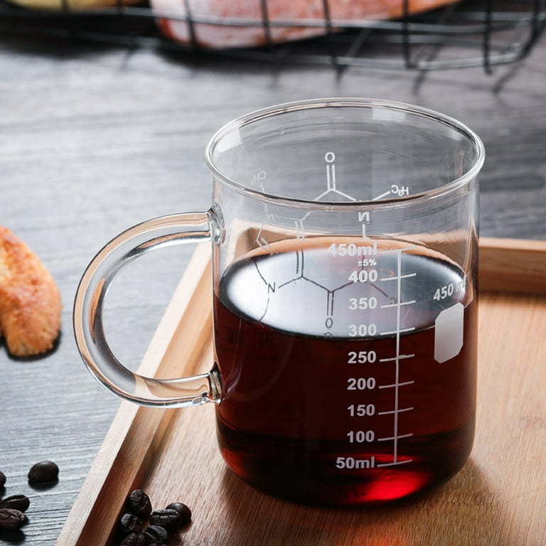 Caffeine Beaker Mug Caffeine Molecule Mug Durable Unique Gift Glass Easy to  Use