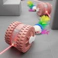 thumbnail image 2 of Cat Interactive Toy, Interactive Cat Toy Ball, Silicone 3 In, Green Hunting Light, Mouse Plush Tail, Indoor Cat Play, Boredom Busting, Pink, 1 Pc, 2 of 3