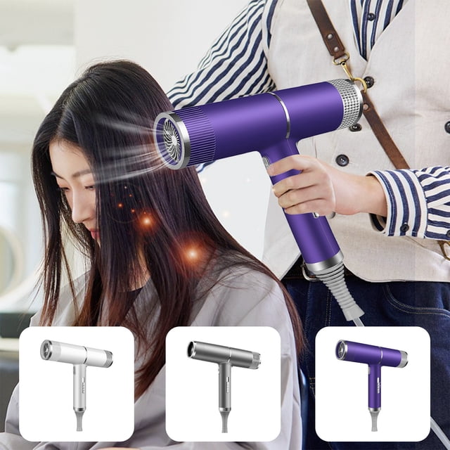 mtvxesu Diffuser Hair Dryer, Hair Dryer, Lightweight Travel Hair Dryer for Normal and Curly Hair, Including Curly Hair Styling Nozzle Hair Dryer Smart Inverter High Power