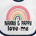 thumbnail image 4 of Inktastic Nanny and Pappy Love Me Grandchild Rainbow Girls Baby Bib, 4 of 4