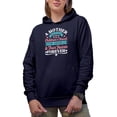thumbnail image 2 of A Mother Holds Her Children's Heart Forever, Mother's Day or Birthday, Navy Blue Hooded Sweatshirt or Hoodie, Small, 2 of 5