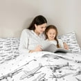 thumbnail image 5 of Manfei Vintage Plane Full Size Comforter Sets 3-Piece for Boys, Gray Sketch Airplane Bedding Comforter Set, Retro Aircraft Bedding Sets, Breathable Home Decor, 5 of 8
