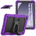 thumbnail image 6 of FJLBDE Case for Samsung Galaxy Tab A9+/A9 Plus 11 inch 2023 SM-X210/X216/X218, Rugged Shockproof Tablet Cases Cover with Kickstand Shoulder Strap, Purple, 6 of 7
