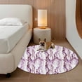 thumbnail image 2 of Purple Weeping Eucalyptus Round Area Rug 8Ft Washable Large Circle Rugs for Living Room Dorm, Spring Summer Farmhouse Leaves Non-Slip Carpet Floor Mats Indoor Outdoor Carpet Runner Home Decor, 2 of 8