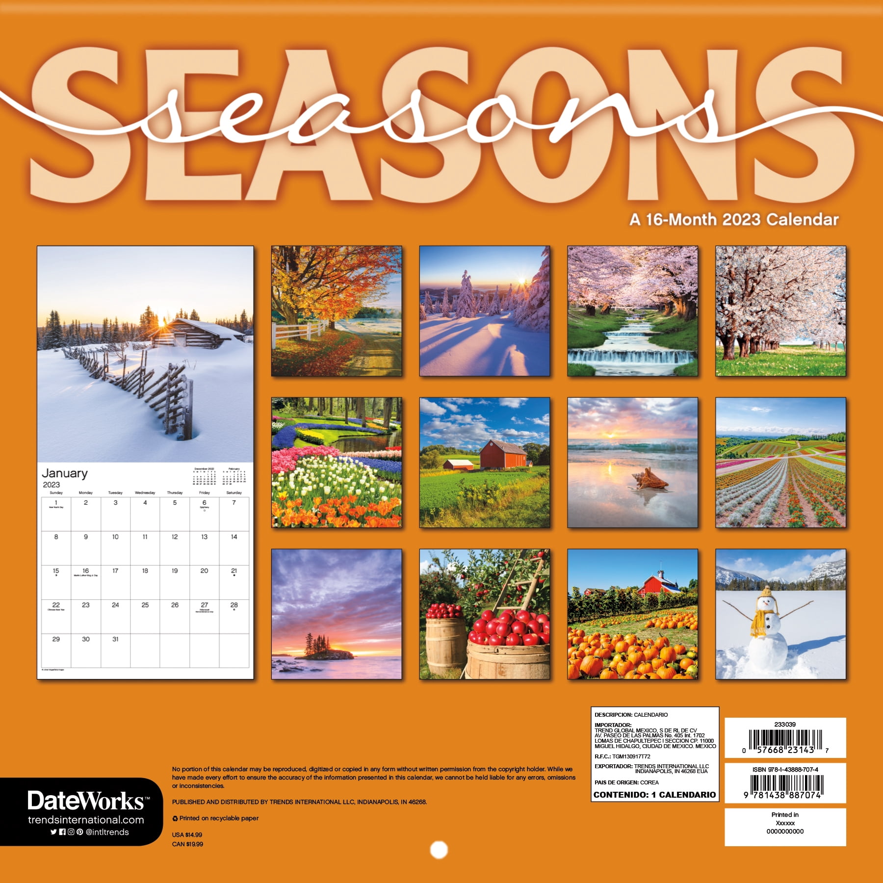 2023 Season Wall Calendar