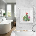 thumbnail image 5 of Dreamtimes Tropical Cactus Cacti Succulents Flower Towels 100% Cotton Hand Towel for Bathroom 16 x 30 inch, Absorbent Soft & Skin-Friendly, 2 Pieces, 5 of 6