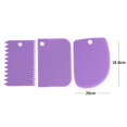 thumbnail image 2 of 3 unids/set Venta caliente alta colorido multifuncional dientes irregulares borde DIY raspador conjunto herramienta molde pastel (púrpura) 51059-4, 2 of 6