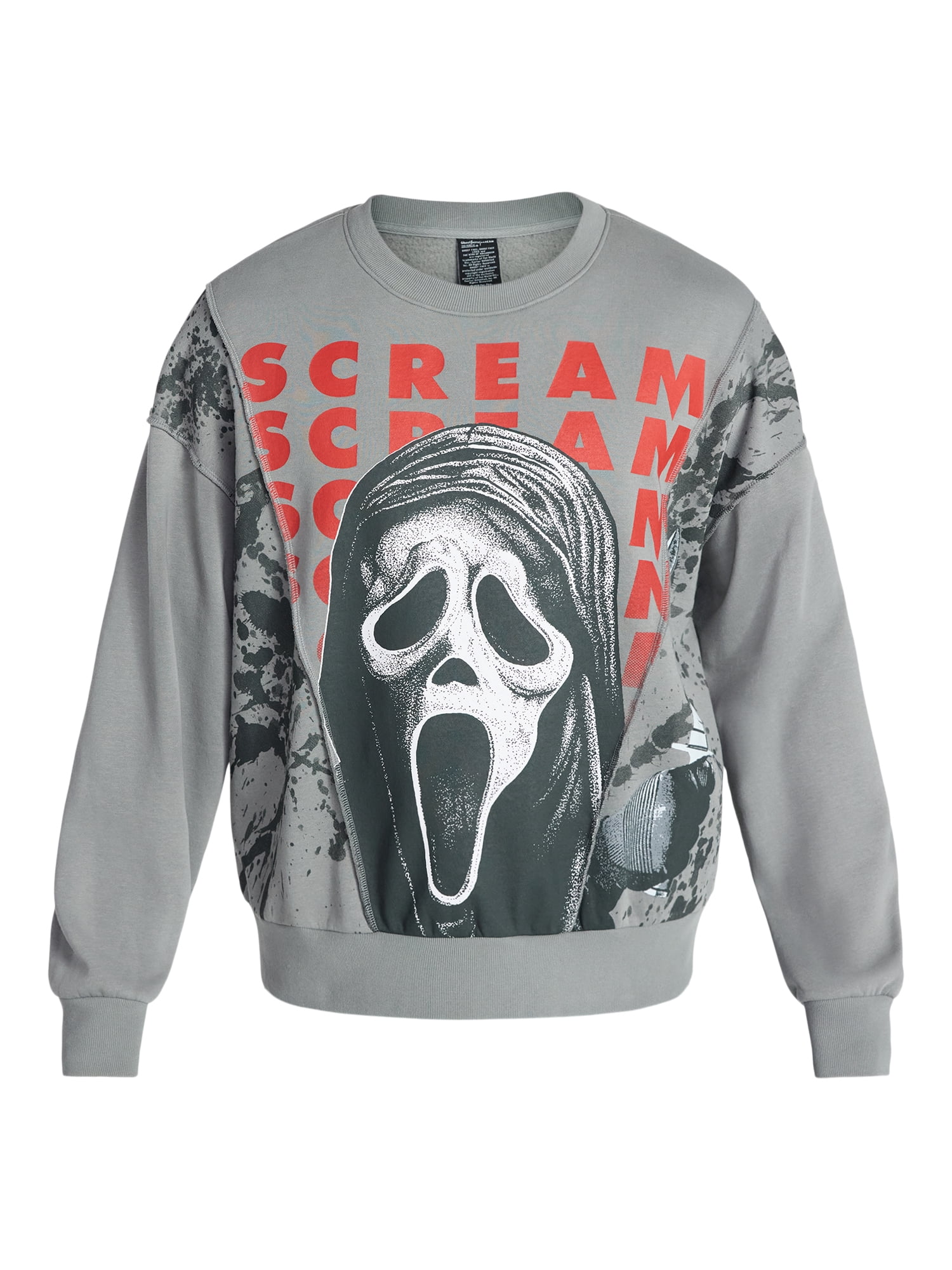 Ghostface Men's and Big Men's Crewneck Fleece Sweatshirt, Sizes S-3XL