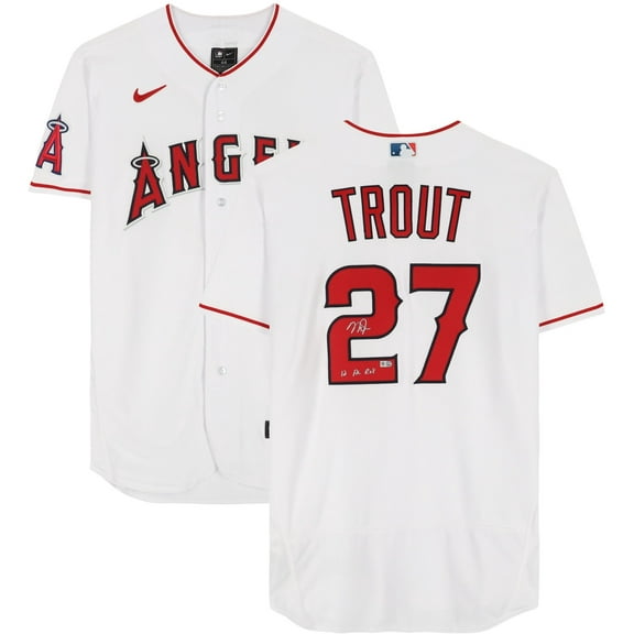 Mike Trout Los Angeles Angels Autographed White Authentic Jersey with "2012 AL ROY" Inscription - Fanatics Authentic Certified