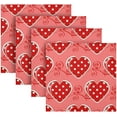 thumbnail image 5 of GZHJMY Valentine's Day Heart Cloth Napkins Set of 1, Reusable Washable Oversized Table Napkins for Family Wedding Dinner Party Home Decor, 20 Inch Decorative Washcloths, 5 of 7