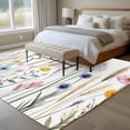 thumbnail image 4 of 5'x8' Area Rugs, Spring Floral Indoor Outdoor Area Rug for Living Room Bedroom, Summer Wild Flower Botanical Pastoral Washable Bathroom Rugs Kitchen Floor Carpet Mats Home Decor Aesthetic, 4 of 8