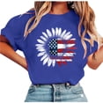 thumbnail image 4 of AnuYalue American Flag Shirts for Women 4th of July Graphic Tees Patriotic T-Shirts Casual Loose Fit Tops, 4 of 5