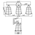 thumbnail image 4 of Design House 519728 Ajax 3 Light Vanity Light, Galvanized Steel Finish, 4 of 6