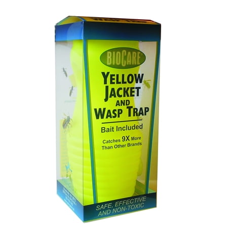 BioCare Reusable Outdoor Yellow Jacket and Wasp Trap with (Best Bait For Wasp Trap)