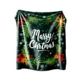 thumbnail image 2 of Hometravel Christmas Print Flannel Blanket, Large Holiday Pattern Throw Cover, Festive Bedspread for Sofa, Bedroom, Seasonal Home Decoration, 2 of 7