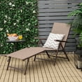 thumbnail image 2 of Costway Patio 2 PCS Folding Chaise Lounge Chair Outdoor Portable Reclining Lounger Brown, 2 of 9